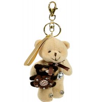 Key Chain - 12 PCS Pack - Teddy Bears - Cream - KC-GEB04CM